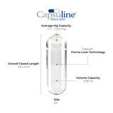 Clear Size 00 Empty Gelatin Capsules by Capsuline - 1000 Count - 1000