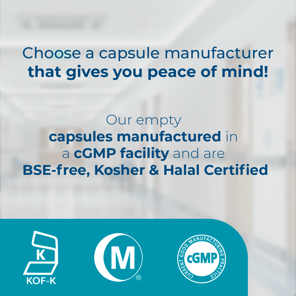 Clear Size 2 Empty Vegetarian Capsules by Capsuline