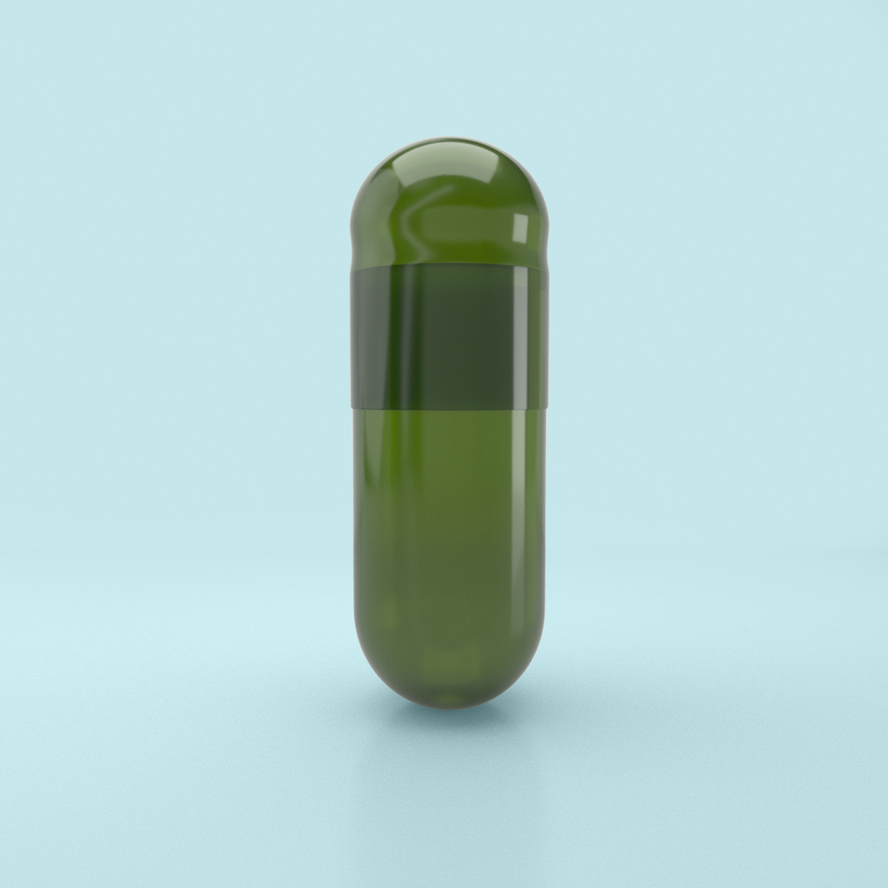 Capsuline Chlorophyll Empty Vegetarian Capsules Size 00  - Green/Green  - TiO2-Free (Box of 75,000)